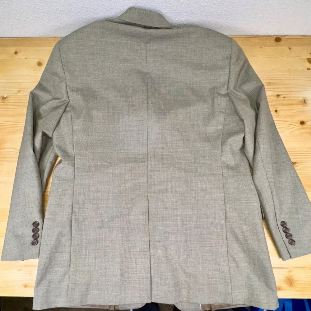 Brooks Brothers 346 Men's 44R Wool Blazer Tan 2 Button Sport Coat Jacket
